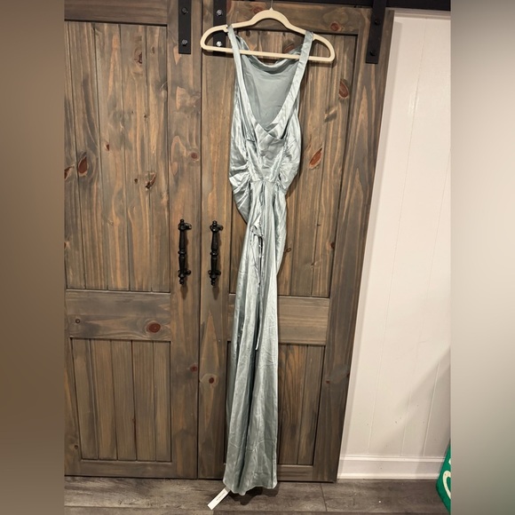 REFORMATION NWT Anaiis Silk Dress in Aquamarine 12 - Picture 6 of 10